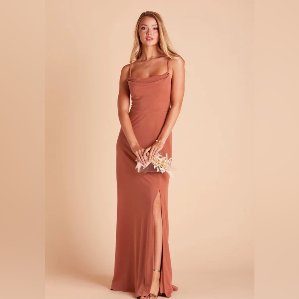 Birdy Grey ASH DRESS CREPE TERRACOTTA Large NEW NWT BRIDESMAID Wedding